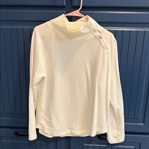 JCrew Women’s Large Pullover with Offset Button Details